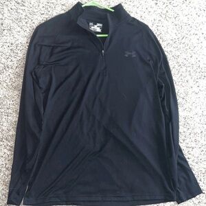 Under Armour Black Lightweight HeatGear Quarter-Zip Pullover